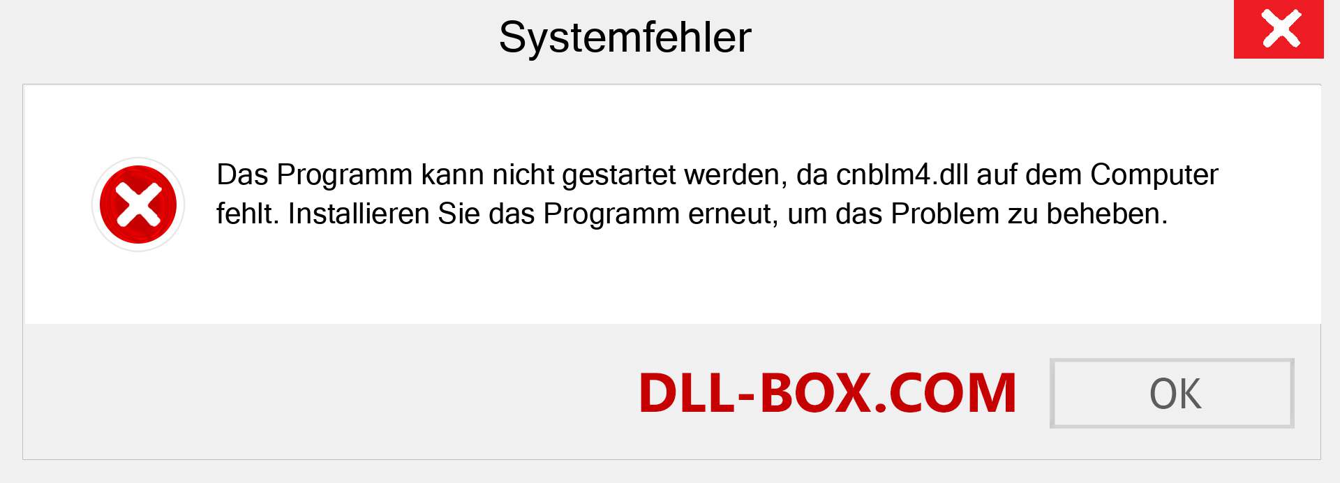 cnblm4.dll-Datei fehlt?. Download für Windows 7, 8, 10 - Fix cnblm4 dll Missing Error unter Windows, Fotos, Bildern