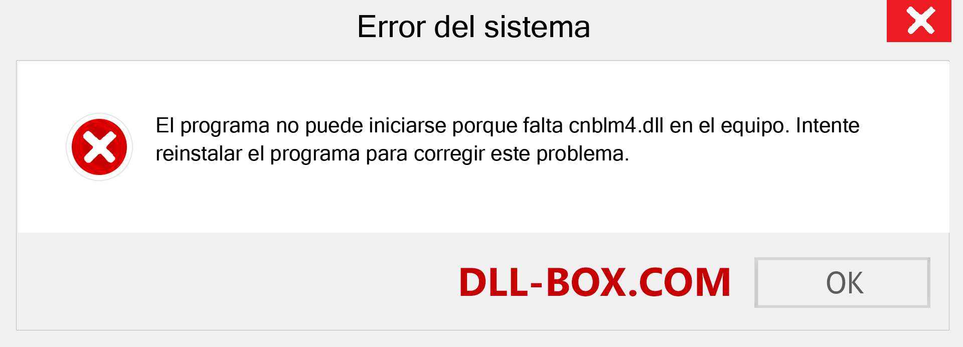 ¿Falta el archivo cnblm4.dll ?. Descargar para Windows 7, 8, 10 - Corregir cnblm4 dll Missing Error en Windows, fotos, imágenes