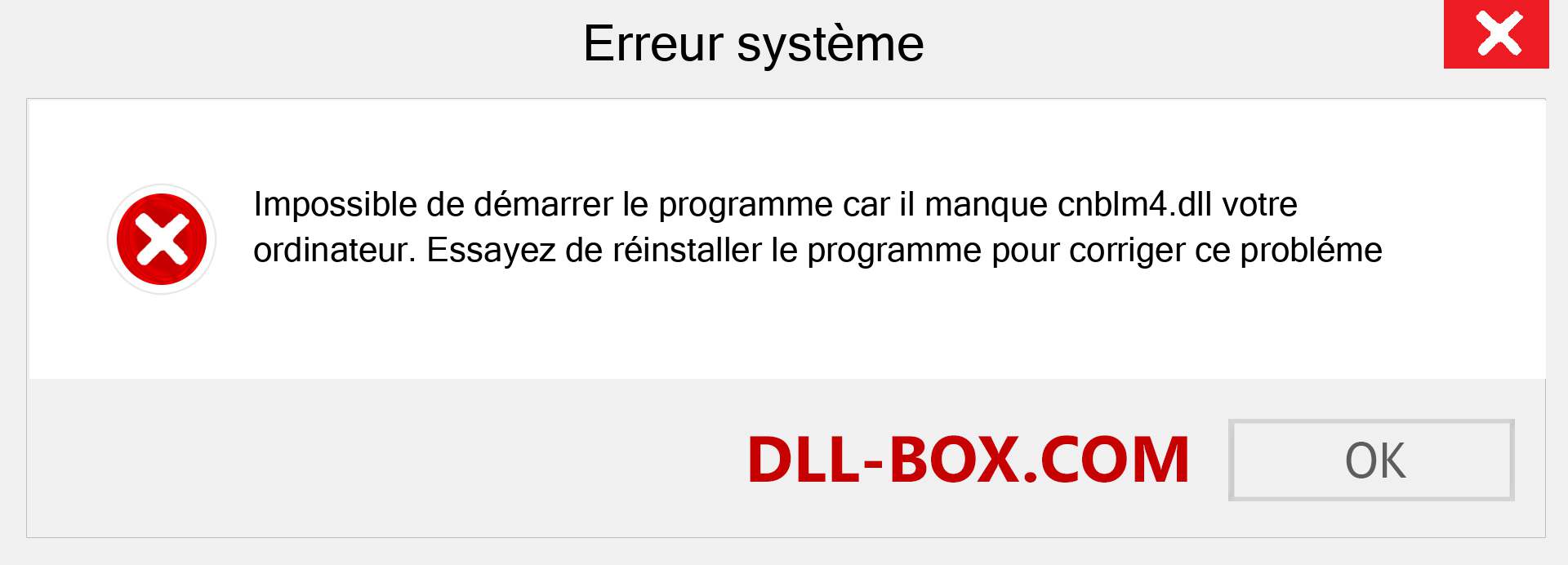 Le fichier cnblm4.dll est manquant ?. Télécharger pour Windows 7, 8, 10 - Correction de l'erreur manquante cnblm4 dll sur Windows, photos, images