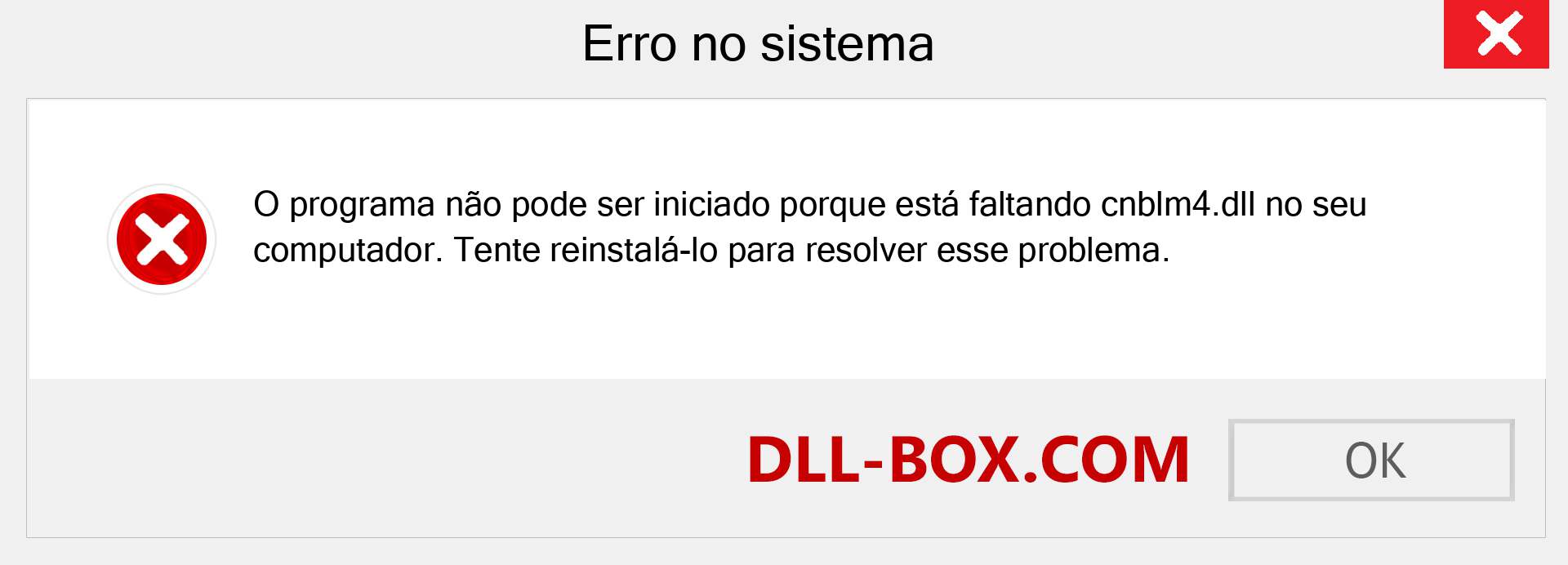 Arquivo cnblm4.dll ausente ?. Download para Windows 7, 8, 10 - Correção de erro ausente cnblm4 dll no Windows, fotos, imagens